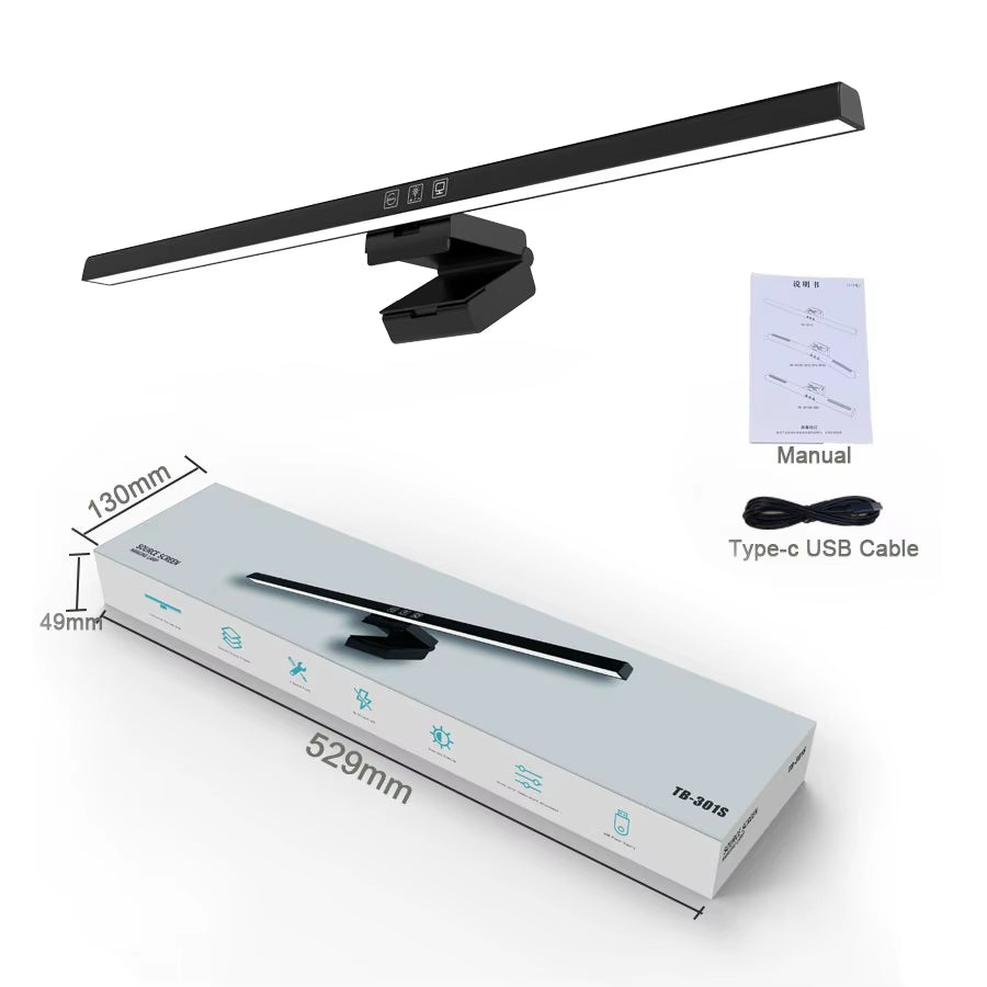 Led Monitor Light Bar Stepless Dimmable Screen Hanging Light 50Cm Eye-Care Desk Lamp USB Powered Table Lamp for Work Laptop