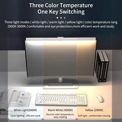Led Monitor Light Bar Stepless Dimmable Screen Hanging Light 50Cm Eye-Care Desk Lamp USB Powered Table Lamp for Work Laptop