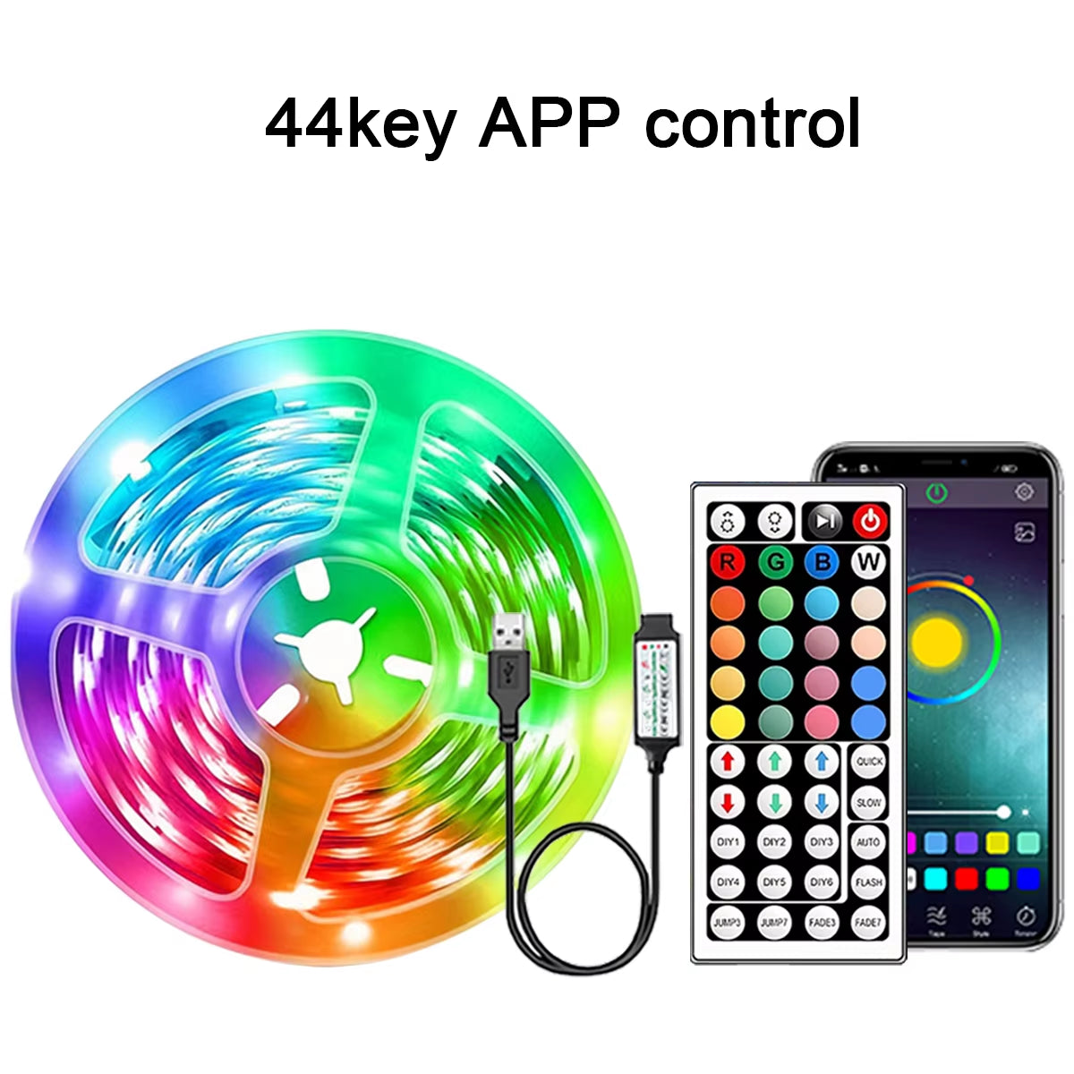 RGB Led Strip Lights 5M 10M 20M 30M Led Room Light with APP Control Flexible Ribbon Luces Led Tape for Room Bedroom Decoration