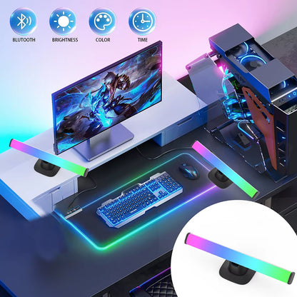 Music Light Bar RGBIC Pickup Rhythm Lights Desktop Strip Light APP Control USB Atmosphere Lamp for Gaming Bedroom TV Backlight