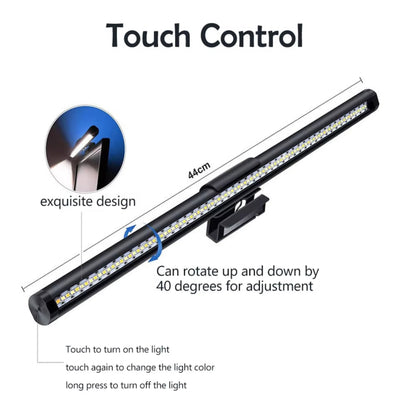 Screen Hanging Light 44CM CCT Touch Dimmable Monitor Notebook Computer LED Monitor Light for Computer Study LED Table Lamp