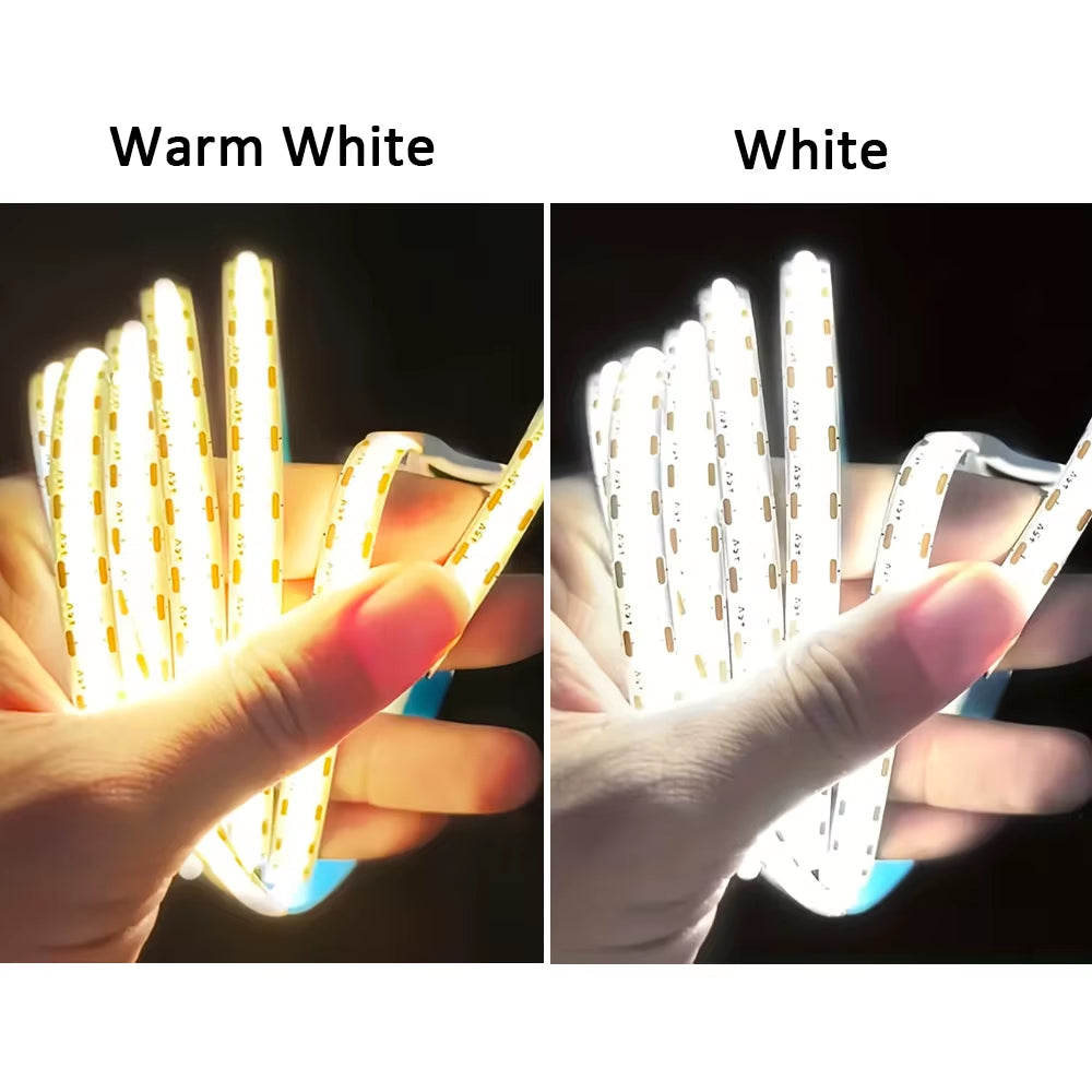 Motion Sensor Led Lights Strip Battery Powered 320 Leds/M COB Led Strip Lights for Stair Bedroom Closet under Cabinet Lighting