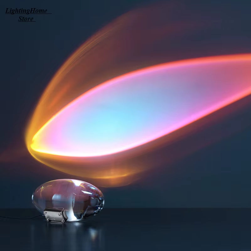 Italian Designer Table Lamp Led Crystal Eye of the Sky Free Shipping Egg-Shaped Lamps Living Bedroom Decor Light Night Projector