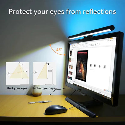 Screen Hanging Light 44CM CCT Touch Dimmable Monitor Notebook Computer LED Monitor Light for Computer Study LED Table Lamp