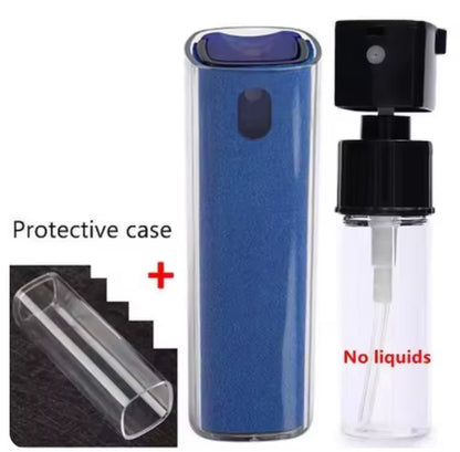 2 in 1 Phone Screen Cleaner Spray Portable Tablet Phone Touch Screen Cleaner Microfiber Cloth Set Glass Mini Cleaning Artifact