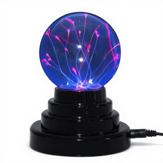 3/4/5/6 Inch Magic Plasma Ball Lamp LED Atmosphere Night Light Only Touch Sensitive Glass Plasma Light Bedroom Decor Kids Gifts