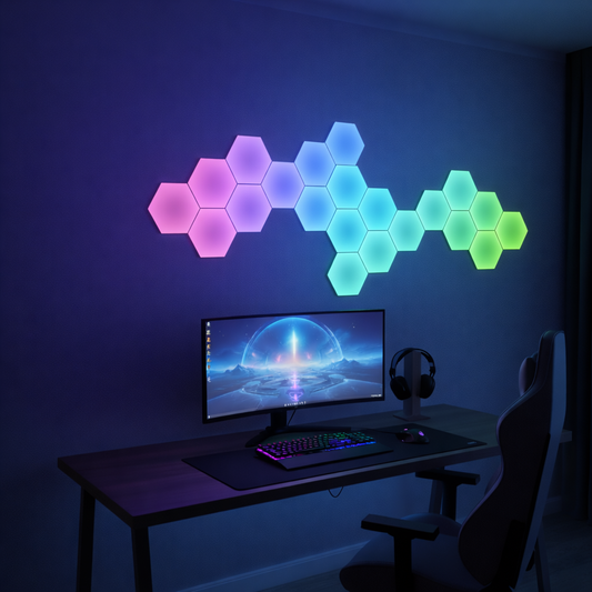 Tuya Smart Hexagon LED Panel – WiFi & Bluetooth, DIY Wall Light